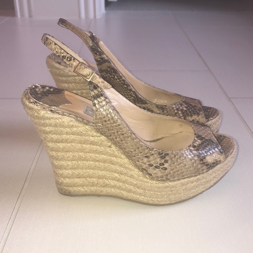 Snakeskin Jimmy Choo wedges